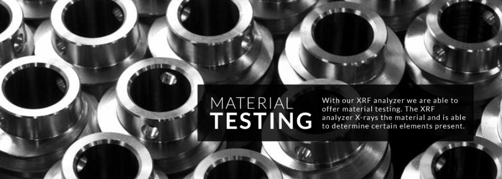 Material testing precision metal components